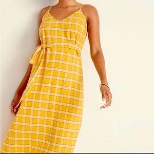 Old Navy Marigold Plaid Dress